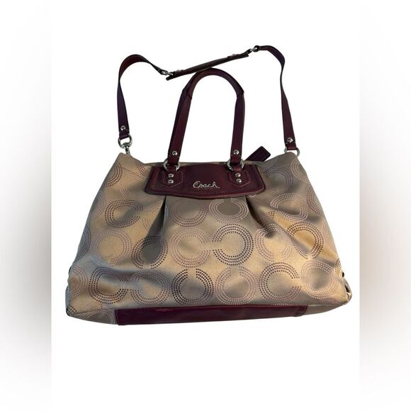 Coach Handbags - Coach Ashley Dotted Op Art Satchel Shoulder Bag